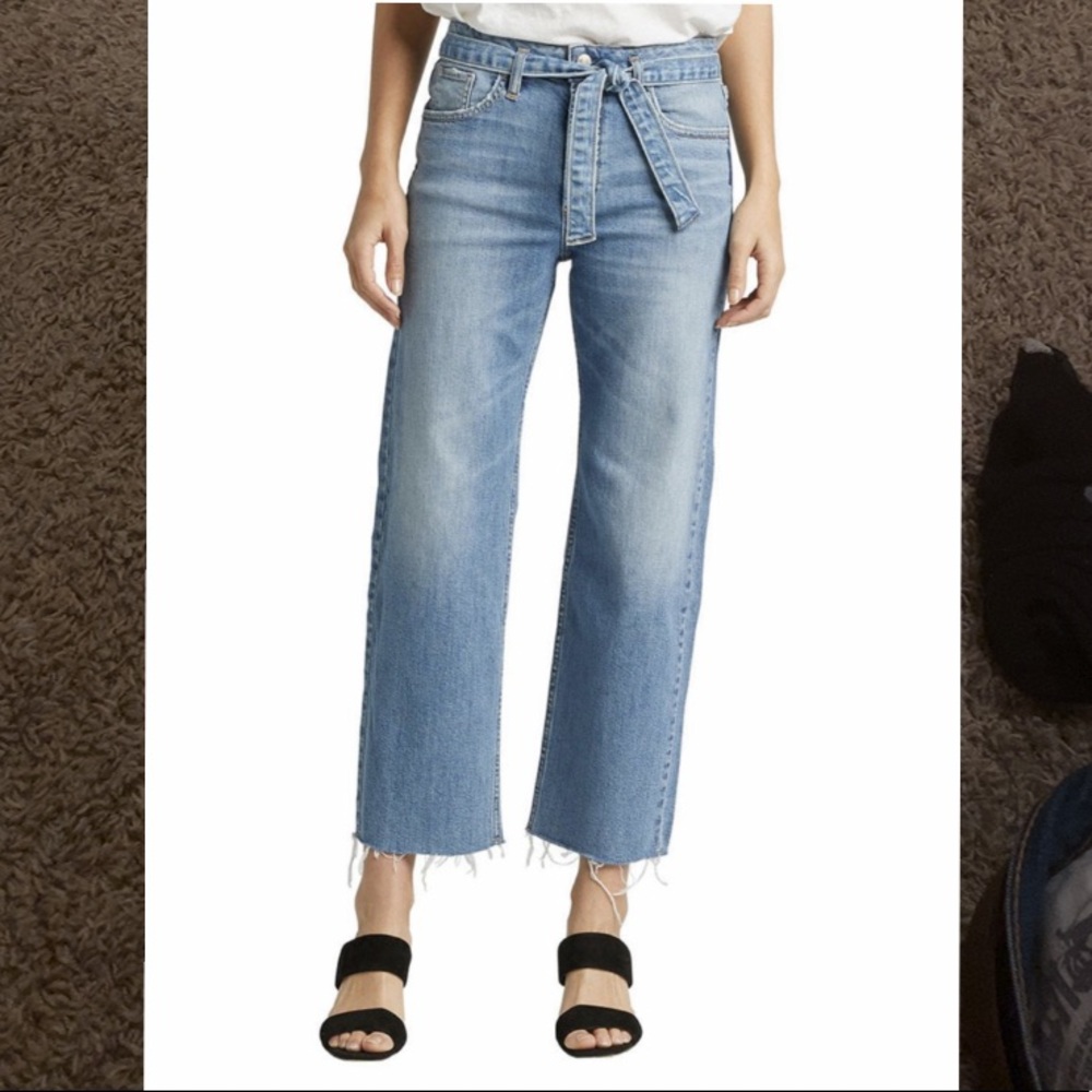 Silver jeans wide and tied